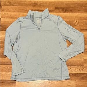 L.L. Bean Sky Blue Quarter-Zip Top